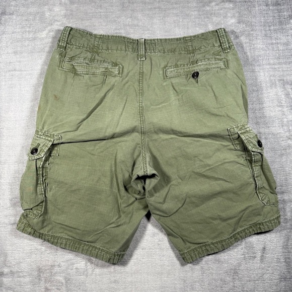 American Eagle Shorts Mens 34 Olive Green Cargo Longboard Ripstop Utility Hiking - Picture 7 of 12